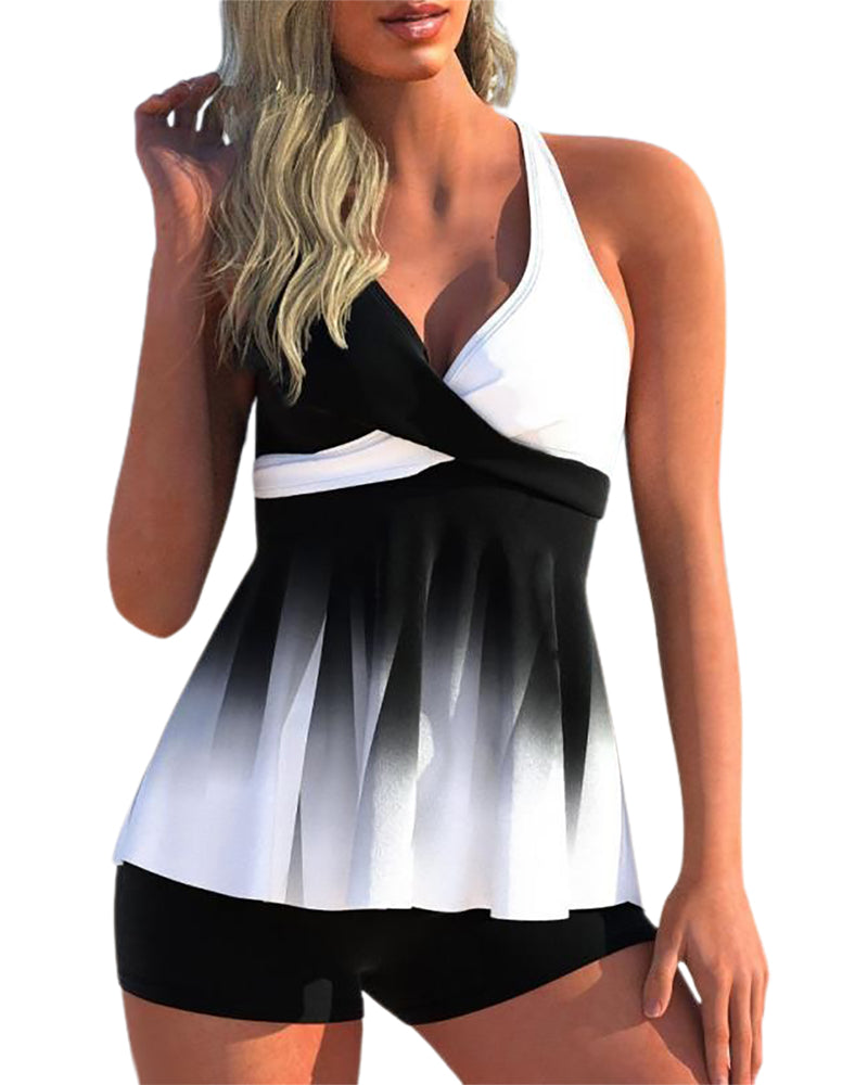 Badeanzug in Blockfarben