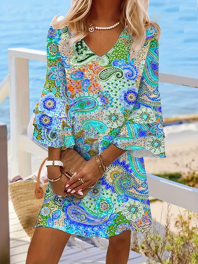 Buntes Boho-Kleid mit Paisleymuster - Mia