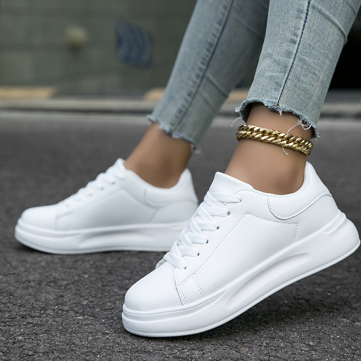 Ethel - Saubere weiße Sneaker für Damen, weiß