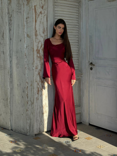 Sophie | Langärmliges Maxikleid – Fließender Schnitt für Eleganz und Komfort