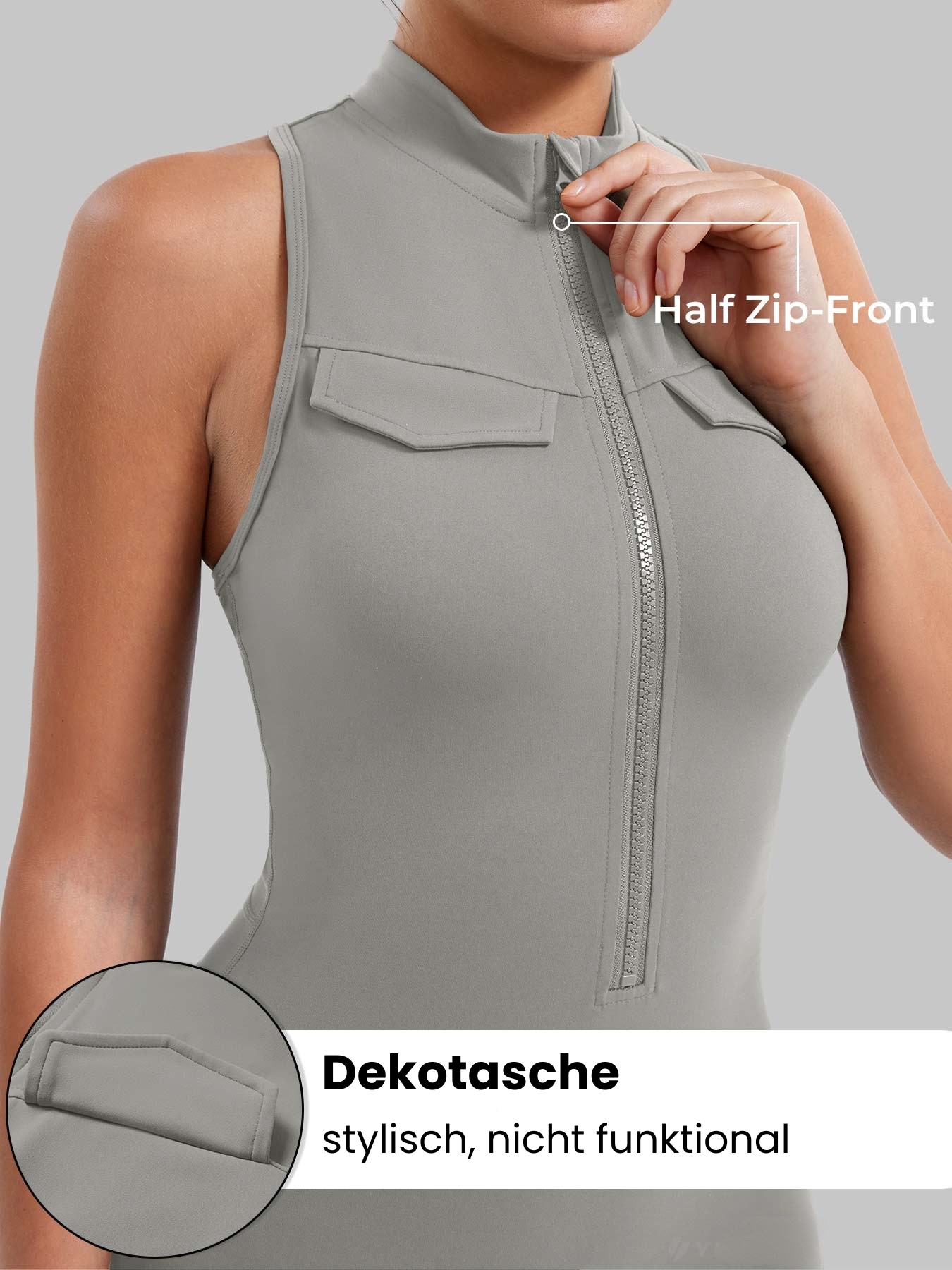 Zylox | Flexibles Activewear-Romper für Damen Sommer