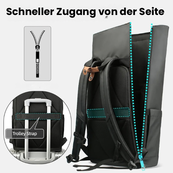 Knighto | Erweiterbarer Unisex Laptop Rucksack für Reisen