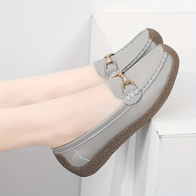 Graue Komfort Loafers - Emilia
