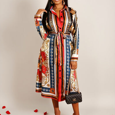 Ringelblume - Langarm Hemdkleid bis zur Wade