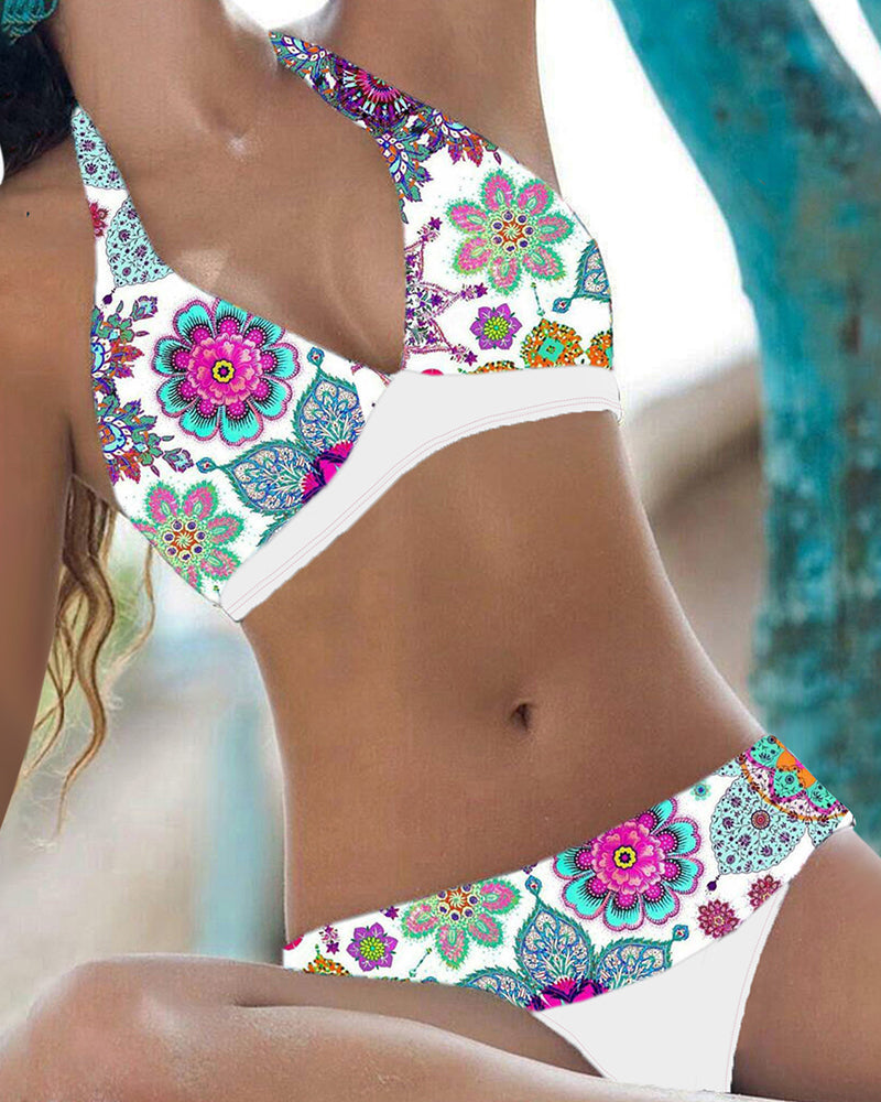 Bikini-Set mit Blumenmuster
