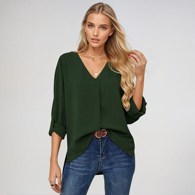 Lena | Elegante Bluse mit V-Ausschnitt