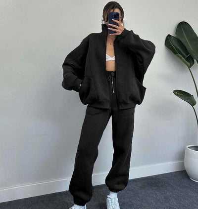 Daniela | Set aus Reißverschlussjacke und Kordelzughose für Damen