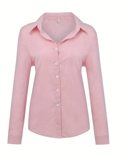 Weiße Leinen shirt - Amelia