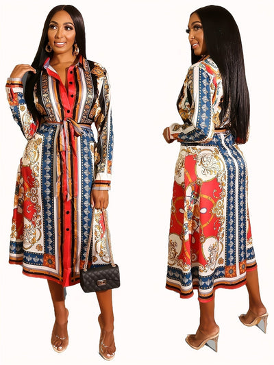 Ringelblume - Langarm Hemdkleid bis zur Wade