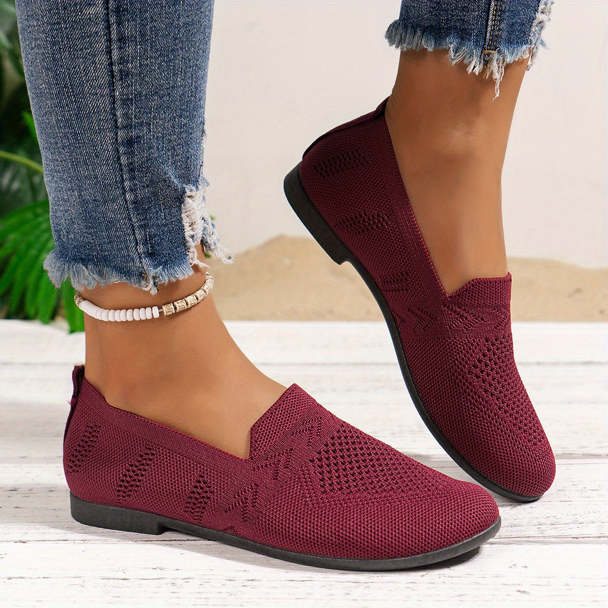 Dunkelviolette Loafers - Nina