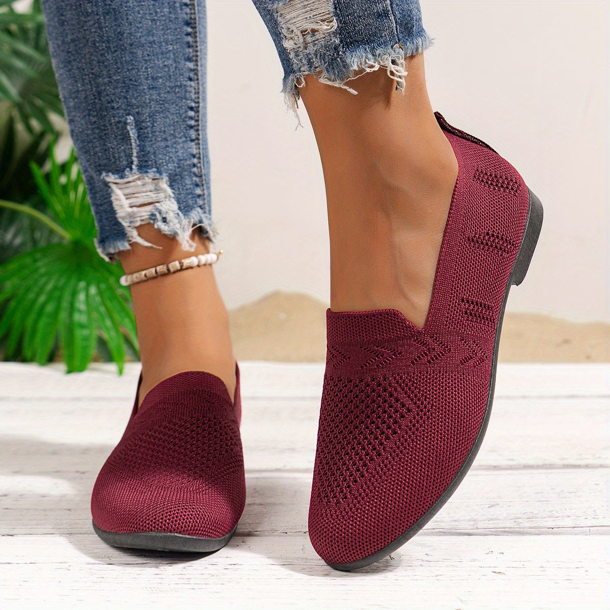 Dunkelviolette Loafers - Nina