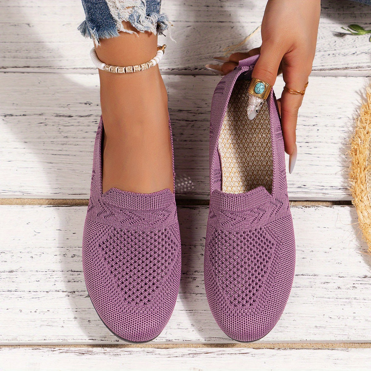 Dunkelviolette Loafers - Nina