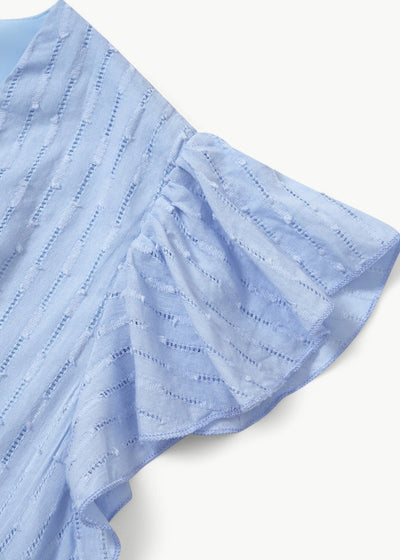 Violet - V-Ausschnitt Kleid mit Rüschen