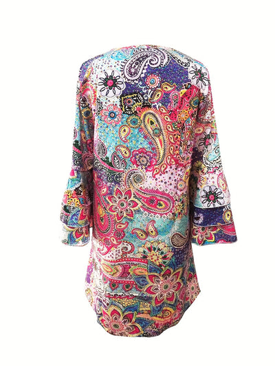 Buntes Boho-Kleid mit Paisleymuster - Mia