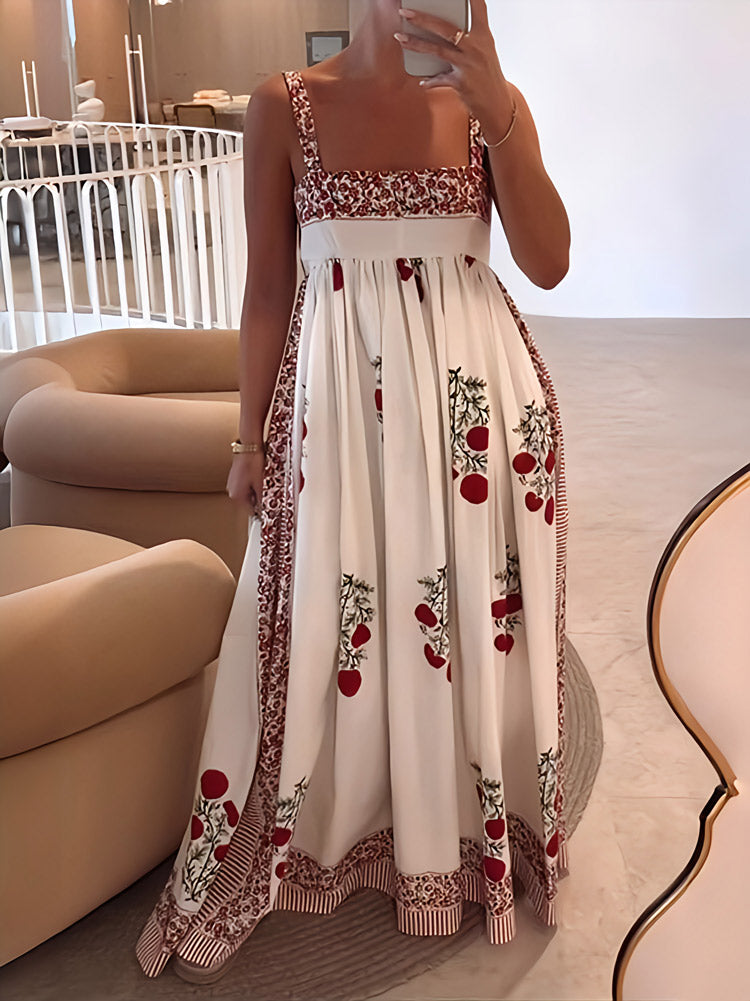 Lyla - Florales Maxikleid mit Spaghettiträgern