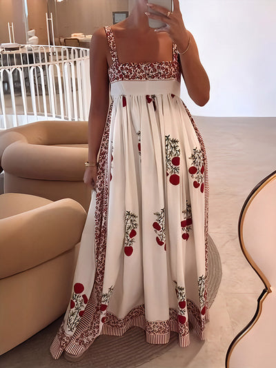 Lyla - Florales Maxikleid mit Spaghettiträgern