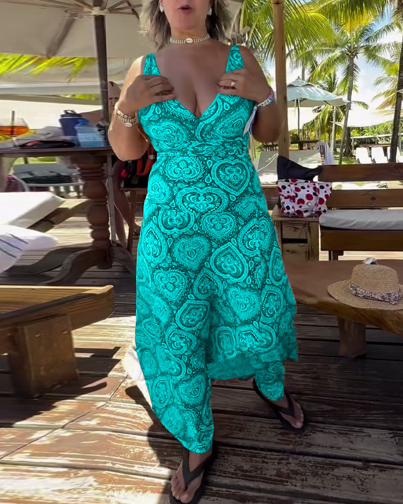 Badeanzug Strapless Herz Urlaub Druck