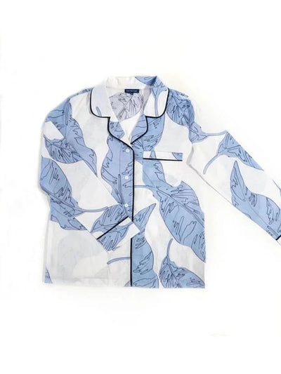 Pyjama-Set in Blau-Weiß - Clara