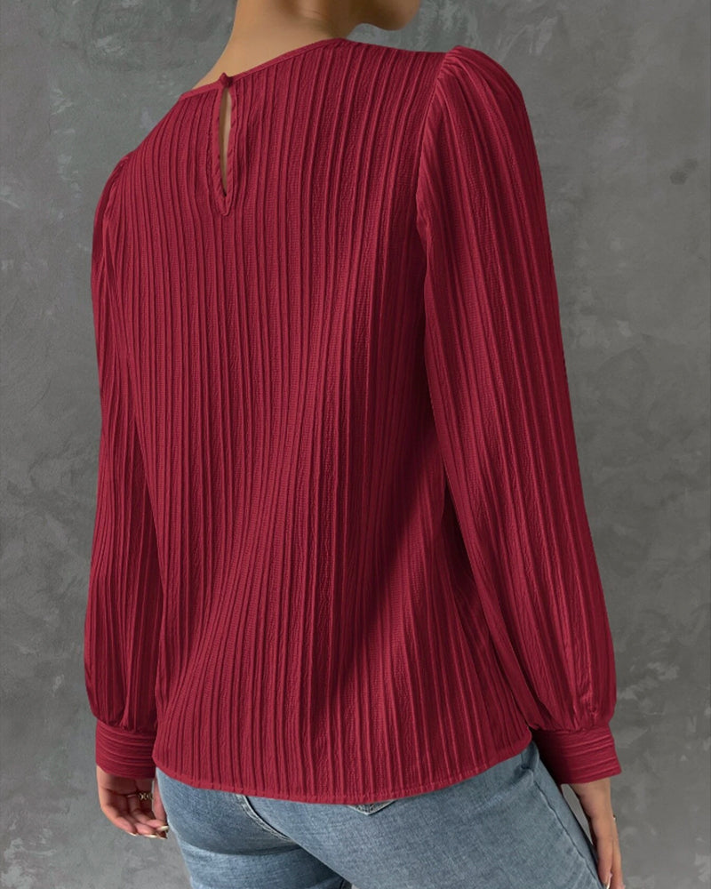 Weiße Bluse mit langen Ärmeln - Clara