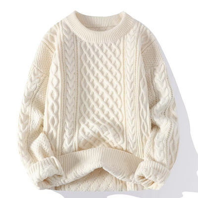 Analisme | runder Hals gestrickter Winterpullover