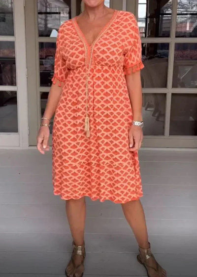 Ella - Bequemes, locker sitzendes Midi-Kleid