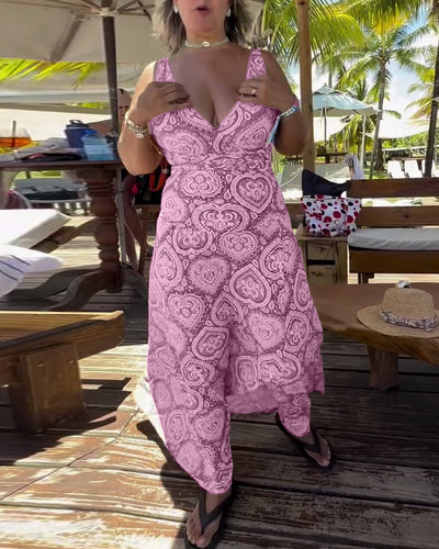 Badeanzug Strapless Herz Urlaub Druck