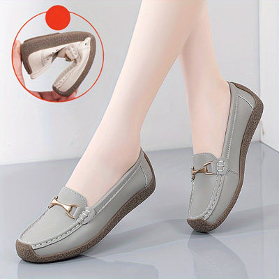 Graue Komfort Loafers - Emilia