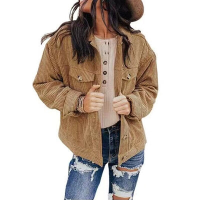 "Elena" Modische Oversize Hemdjacke