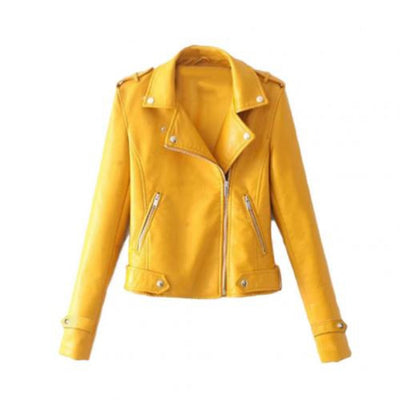 "Mona" Lässiger Lederblazer