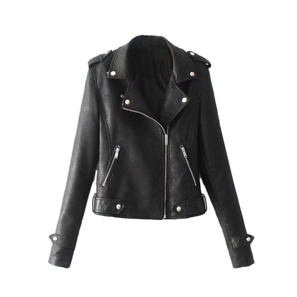 "Mona" Lässiger Lederblazer