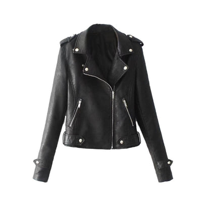 "Mona" Lässiger Lederblazer