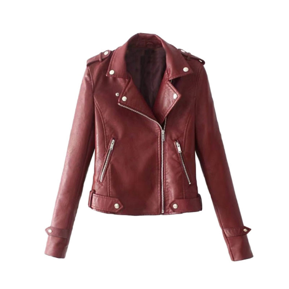 "Mona" Lässiger Lederblazer
