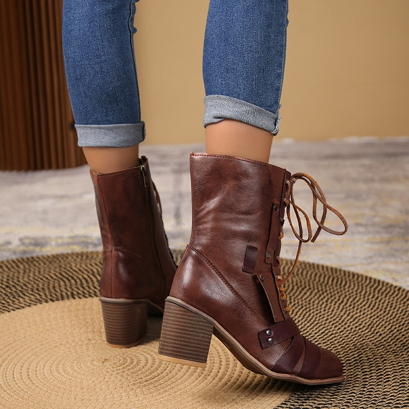 "Sharlot" Elegante Karreeformstiefelette