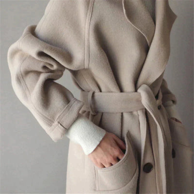 Luré | Langer Wollmantel für Damen