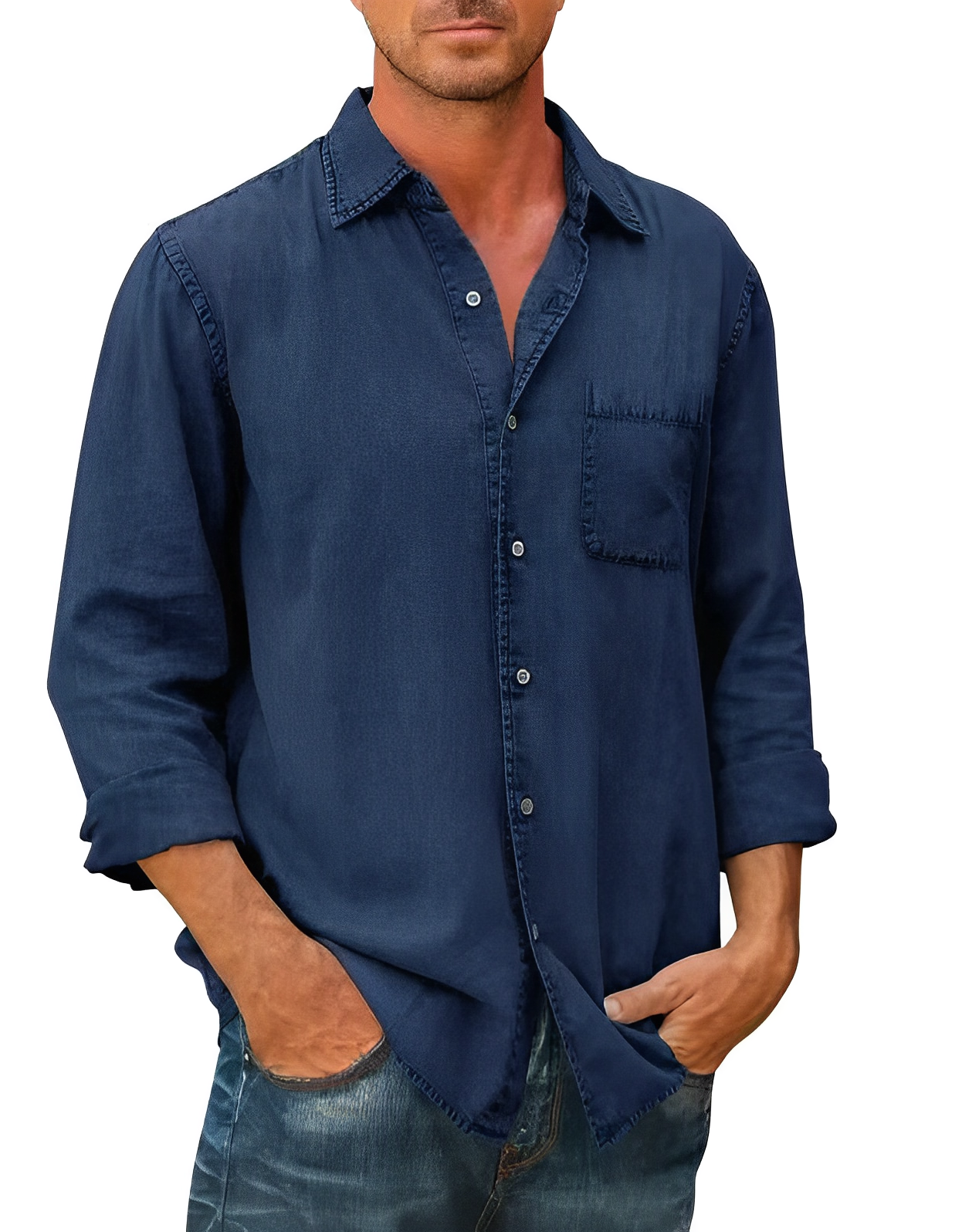 Grant - Herren-Denim-Hemd