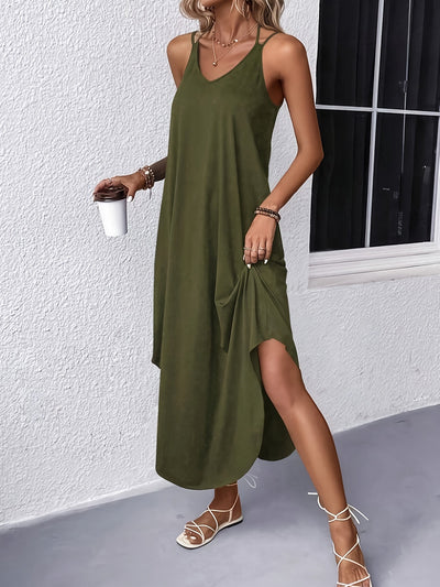 Armeegrün Cami Sommerkleid - Eva