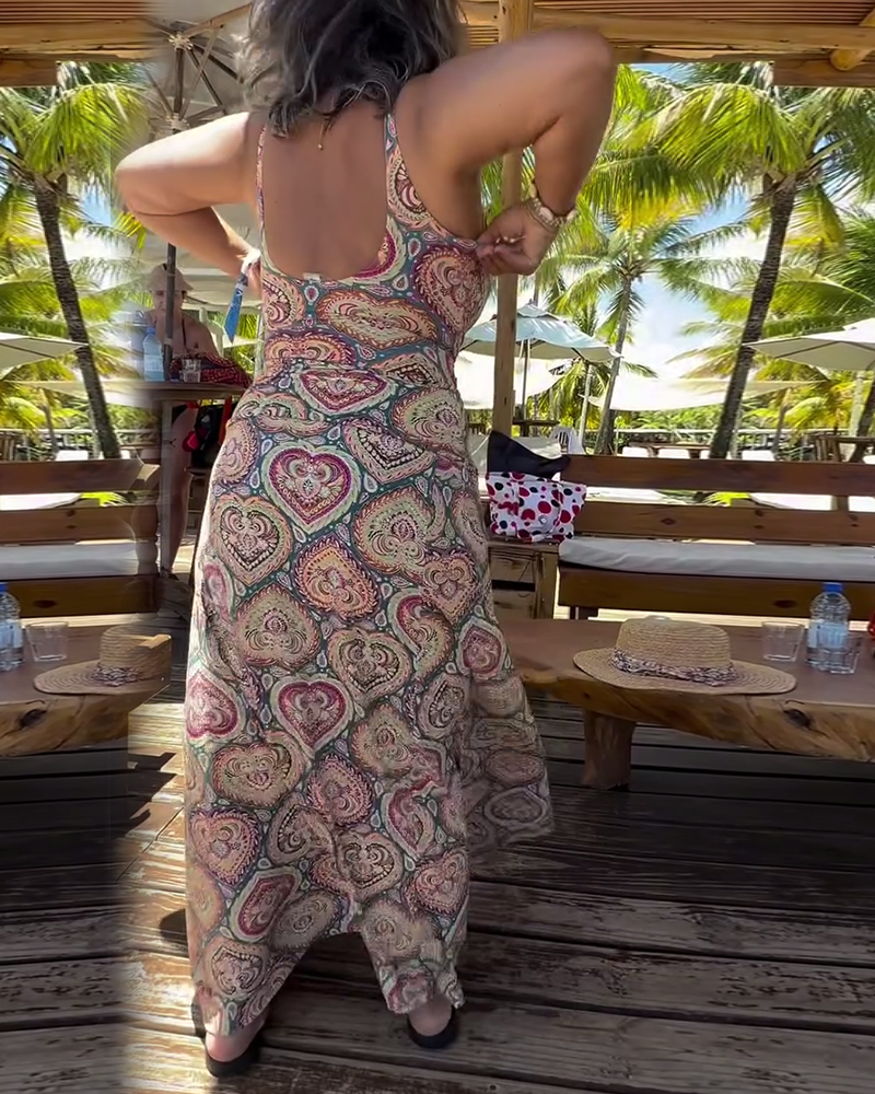 Badeanzug Strapless Herz Urlaub Druck