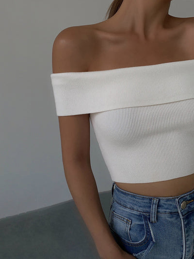 Everly | Off-Shoulder-Strickoberteil