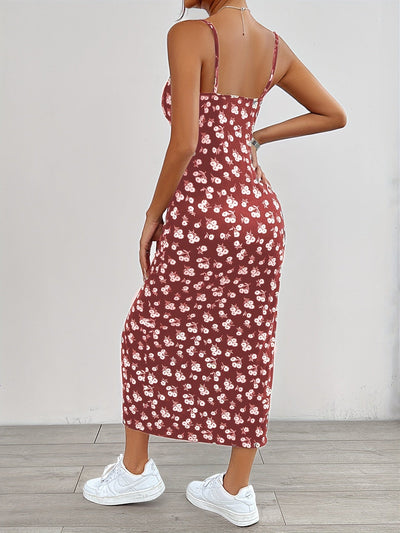 Blumen-Maxikleid Schwarz - Isabella