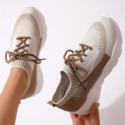 Braune Strick Sneaker - Lisa
