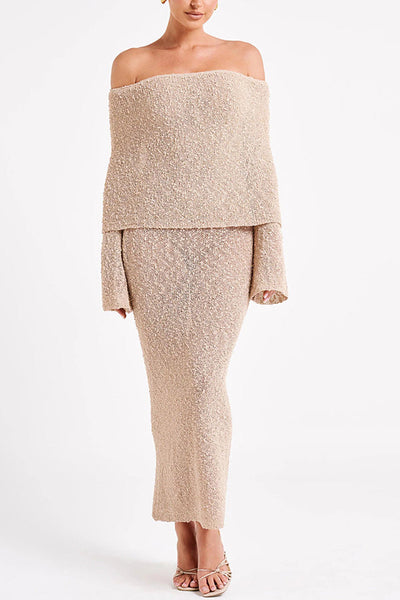 Emma | Bouclé Maxi Kleid