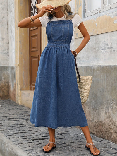 Jeanskleid Blau Midi-Länge - Sophia