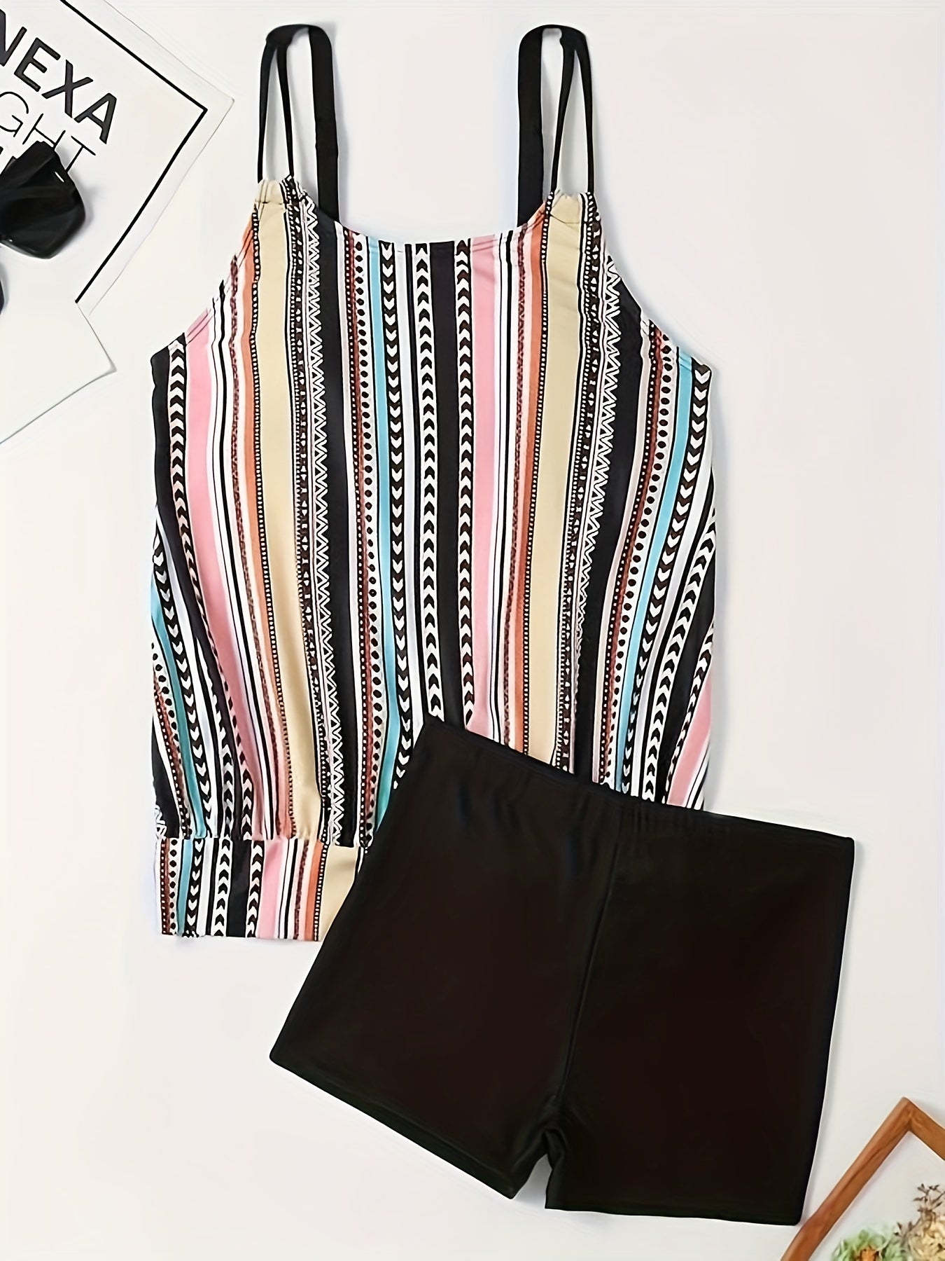 Buntes Muster Tankini Top - Lara