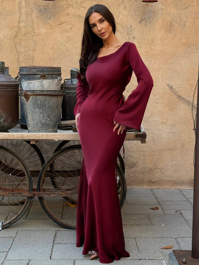 Sophie | Langärmliges Maxikleid – Fließender Schnitt für Eleganz und Komfort