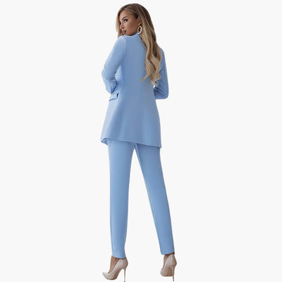 Elegantes Damen Blazer-Ensemble - Taillierter Schnitt mit Hose