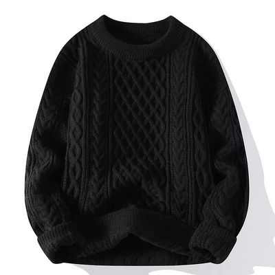 Analisme | runder Hals gestrickter Winterpullover