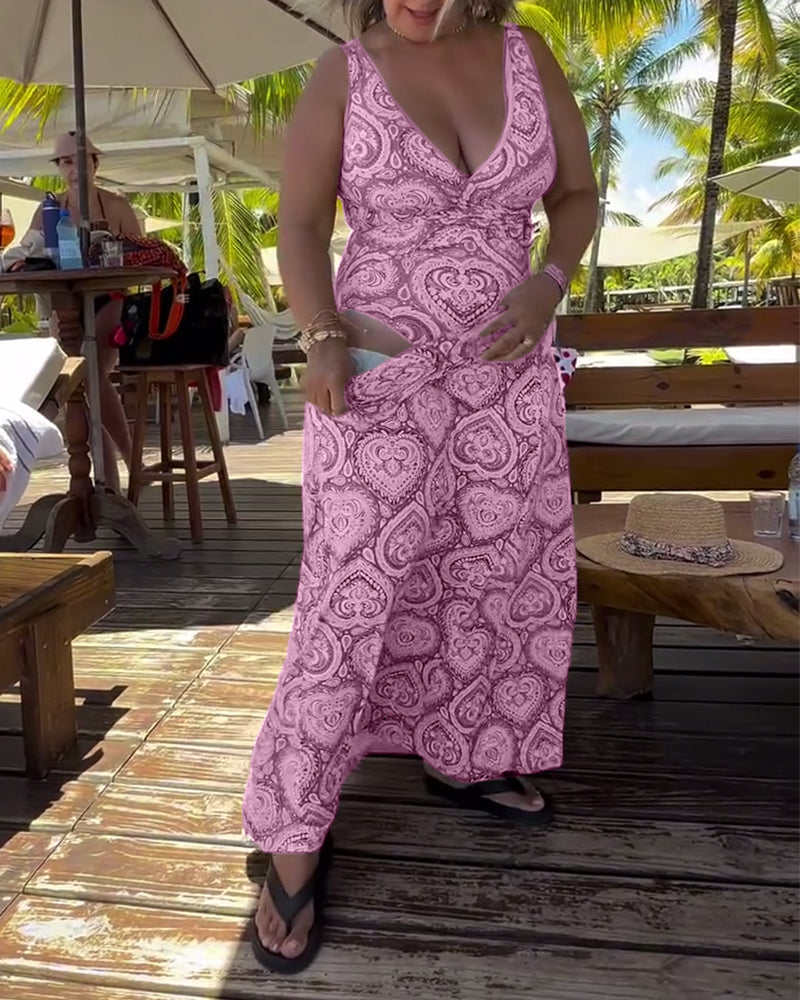 Badeanzug Strapless Herz Urlaub Druck