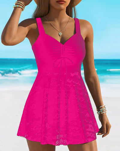 Badeanzug Premium Spitze Halterneck