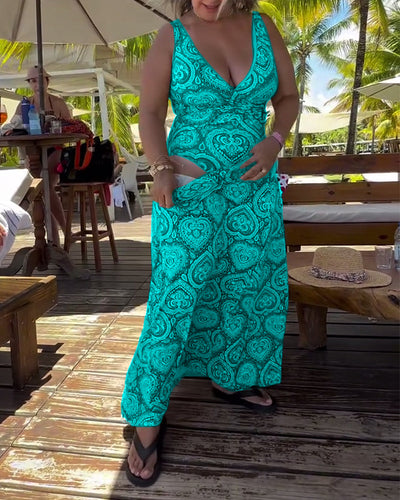 Badeanzug Strapless Herz Urlaub Druck