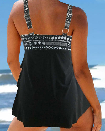 Klassische Tankinis mit geometrischem Print